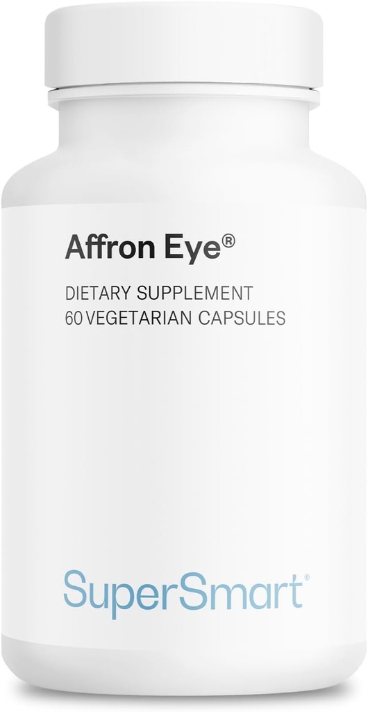 Supersmart - Affron Eye - Saffron Extract - Standardized to 3% Crocin | Non-GMO & Gluten Free - 90 Vegetarian Capsules