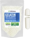 XPRS Nutra Størrelse 5 Tomme kapsler - 1000 Tomme meget små Tomme Gelatine kapsler - Piller gør det selv Capsule Fyldning - Fyldelige Pille Gel Caps til Do- It- Yourself Vitamin Kosttilskud (hvid)