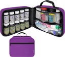 Stor polstret pilleflaske Organizer, Medicine Bag, Case, Carrier for Medicin, Vitaminer, og medicinske forsyninger - Rejse Medicin Organizer og Home Storage Med Bag - Lilla (uden lås)