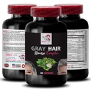 Plant Sterol Complex - GRAY HÅR REVERSE - frodig hår, strålende sheen, hår gnistre, revitaliserende formel, ungdommelig tone, hår forynger, hår glans, naturlige hårfarve 1 Flaske 60 Kapsler