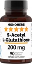 MONOHERB S- acetyl L- glutathion 200mg - 90 Vegetariske kapsler