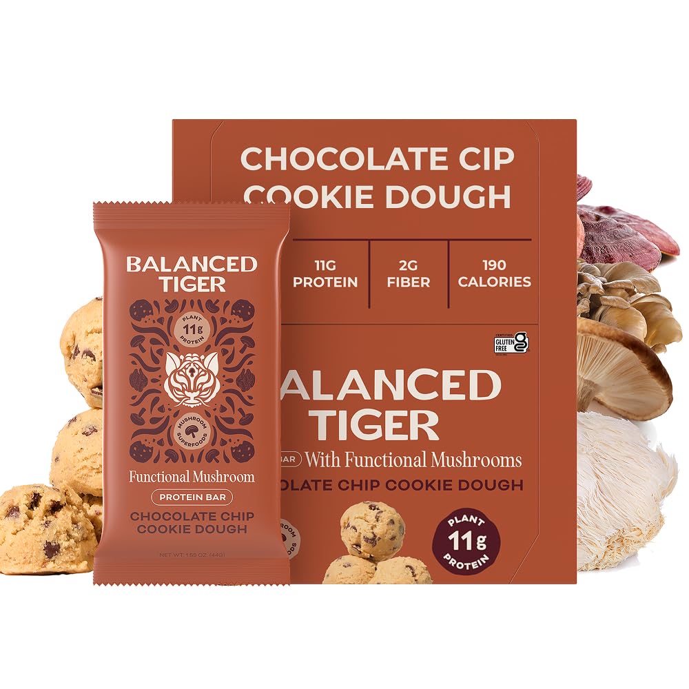 Organic Functional Mushroom Vegan Protein Bars 124; Lavet i USA