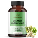 HERBAMAMA Sea Moss og Bladderwrack Kapsler - 1600 mg Irish Sea Moss for immunforsvar - Vegan, non-GMO Immunity Supplement for total support