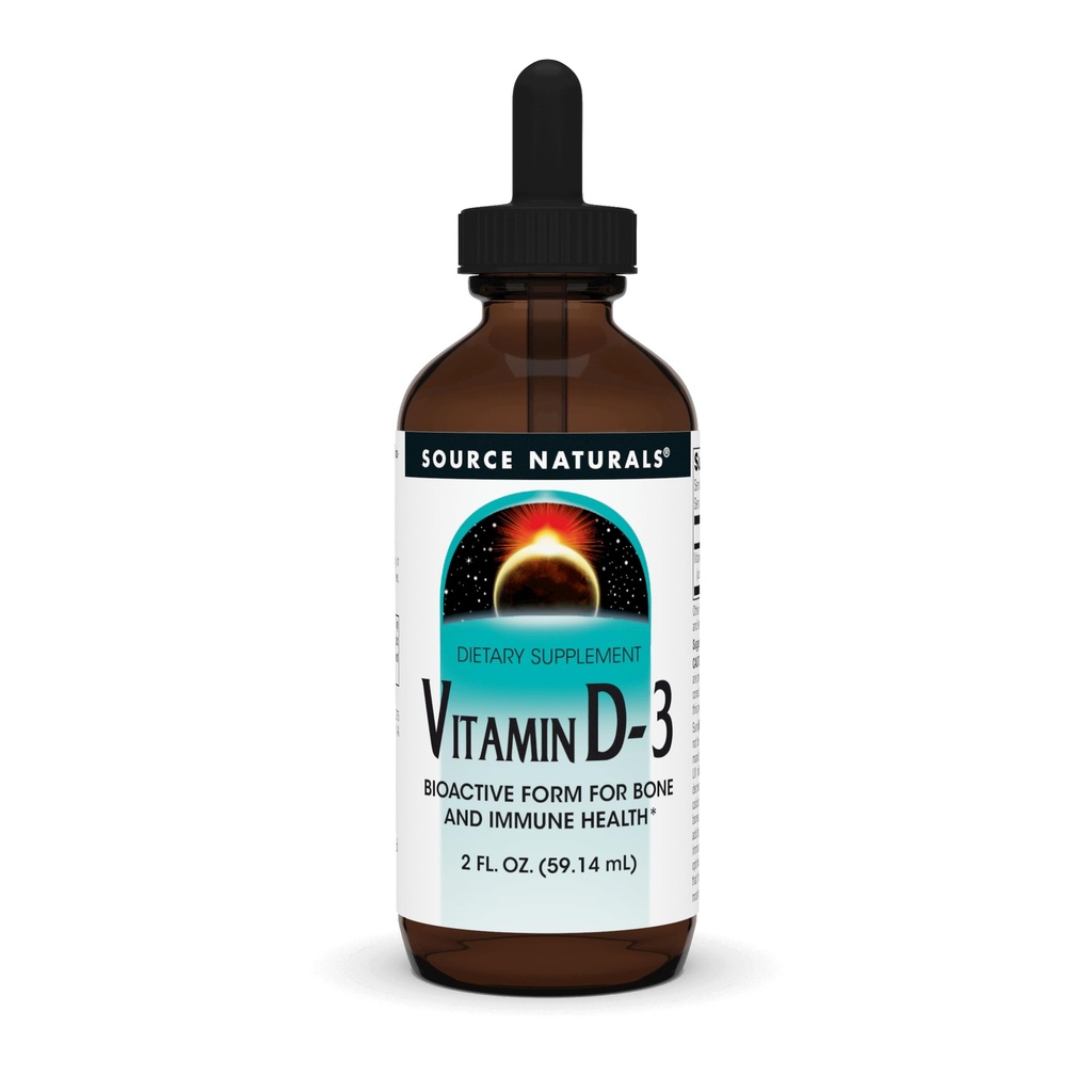 Source Naturals Vitamin D-3 Liquid Drops 2000 iu Understøtter Bone & immunforsvar * - 2 Fluid oz