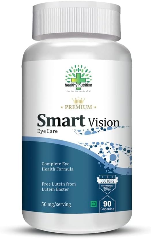 Smart Vision Eye Care supplement til at forbedre Vision, Blå Lys, Glare Følsomhed & Digital Guard Formel (Lutein, Zeaxanthin) -pakke med 90 vegetariske kapsler