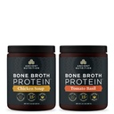 Ancient Nutrition Bone Broth Protein Powder, Chicken Soup, 15 Servere + Bone Broth Protein Powder, Tomato Basil, 15 Servere