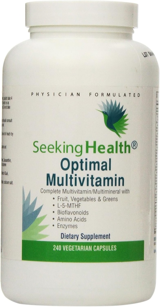 Seeking Health Optimal Multivitamin | 240 Capsule | Multivitamin Supplement | Daily Multivitamin | Multivitamin for Men | Multivitamin for Women