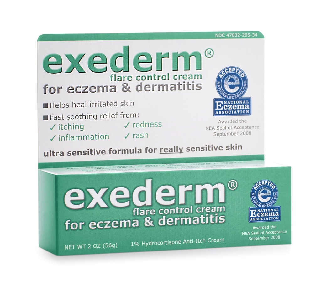 Exederm Flare Control Cream til Eksem & Dermatitis, 2oz