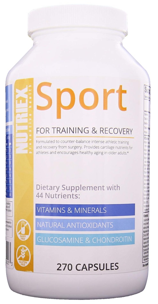 Nutriex Sport Omfattende multivitamin supplement med Glucosamin & Chondroitin 270 Kapsler