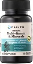 DAIKEN Mini Multivitamin, 60 tabletter, forstærket med Lutein, Lycopene & folinsyre, tidsfrigivelse Multivitamin til kvinder & mænd, Vegan & Let at synke