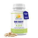 Vores daglige Vites ADK Vitamin Supplement - vitamin A, D3 & K (som MK7) - Bone & immunsystem support - Høj potens Vitaminer med ikke GMO ingredienser - Gluten Free, Soy Free Vegetabilske Kapsler