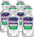 ZzzQuil, Nighttime Sleep Aid Flydende, fri for alkohol & kunstige farvestoffer, 50 mg Diphenhydramin HCl, No1 Sleep Aid Brand, Fall Assapy Fast, Non- Habit Forming, Lindrende Berry Flavor, 12 FL OZ (pakke med 4)