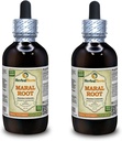 Maral Root (Rhaponticum Carthamoides) Tinktur, Økologisk Tørret Rødder Flydende Uddrag (Brand Name: HerbalTerra, Stolt Made in USA) 2x4 fl.oz (2x120 ml)