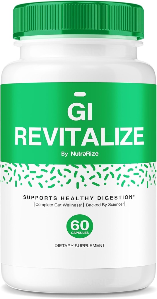 GI Revitalize Capsules - GI Revitalize Pro Pills til støtte sund fordøjelse, GI Revitalized Advanced Formel for Gut Health, G I Revitalizer Maksimal styrke supplement anmeldelser (60 kapsler)
