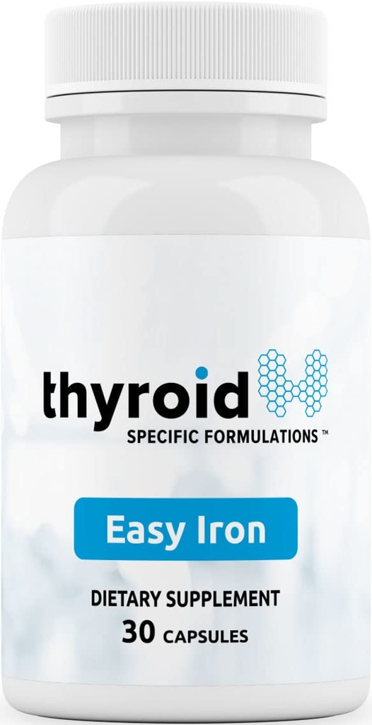 Nem Jern: Doctor- Formuleret høj potens Jern supplement til forbedret energi & wellness, genert på Mave, Ideel til Thyroid & Anæmi Support, Non- Forstoppelse, Daglig Boost
