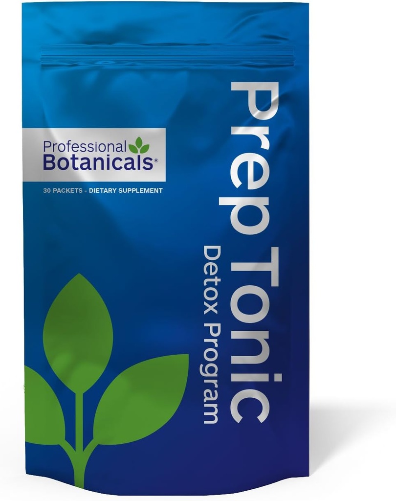 Professionel Botanicals Prep Tonic Detox 10- Day Full- Body Detox, Health & Wellness System, Kropslæde - 30 pakker