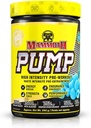 MAMMOTH PUMP - Pre Workout Pulver, Superior Muskelpumper, Forøg styrke & Endurance, Eksplosiv Power & Energy Supplement, Hævet fokus, Hurtig Inddrivelse, Reduceret ømhed (60 Server, Blå