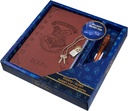 Harry Potter Lockable Dagbog med UV Usynlig Ink Pen til børn, Teens, Secret Journal med nøgle, linede sider, Stationery Supplies, Gaver til børn (Brown UV Pen)