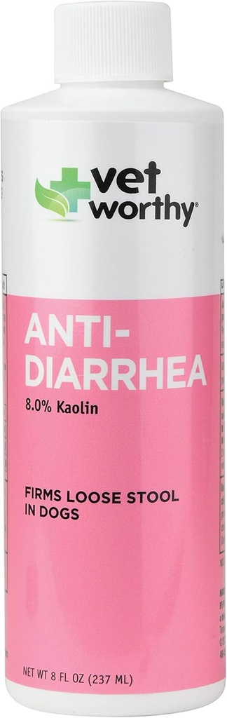 Vet Worthy Anti- Diarré til hunde - Hund supplement til at hjælpe med at lindre Diarré, Mave Upset, og ubehag - 8oz