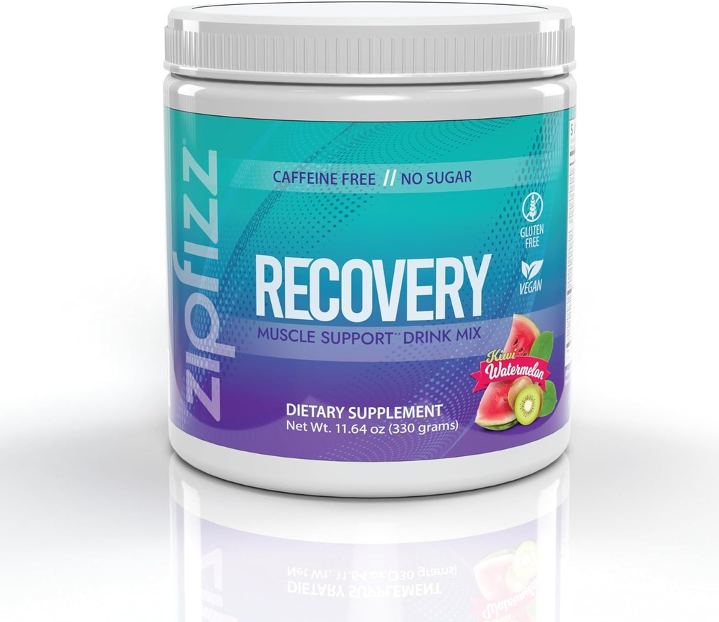 Zipfizz Muscle Recovery Drink Mix: Enhance Performance with Vitamins, Minerals, and Amino Acids for Rapid Muscle Repair and Recovery - Includes L-Glutamine, Tart Cherry Extract, L-Carnitine
