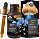Fantastic Fungi Cordyceps Mushroom Tincture Drops - 4-in-1 Stress Support & Energy Elixir med Ginseng, Tyrkiet Tail & Rhodiola - Økologisk Mushroom Udtræk Væske, 30 Servering, 1 fl oz