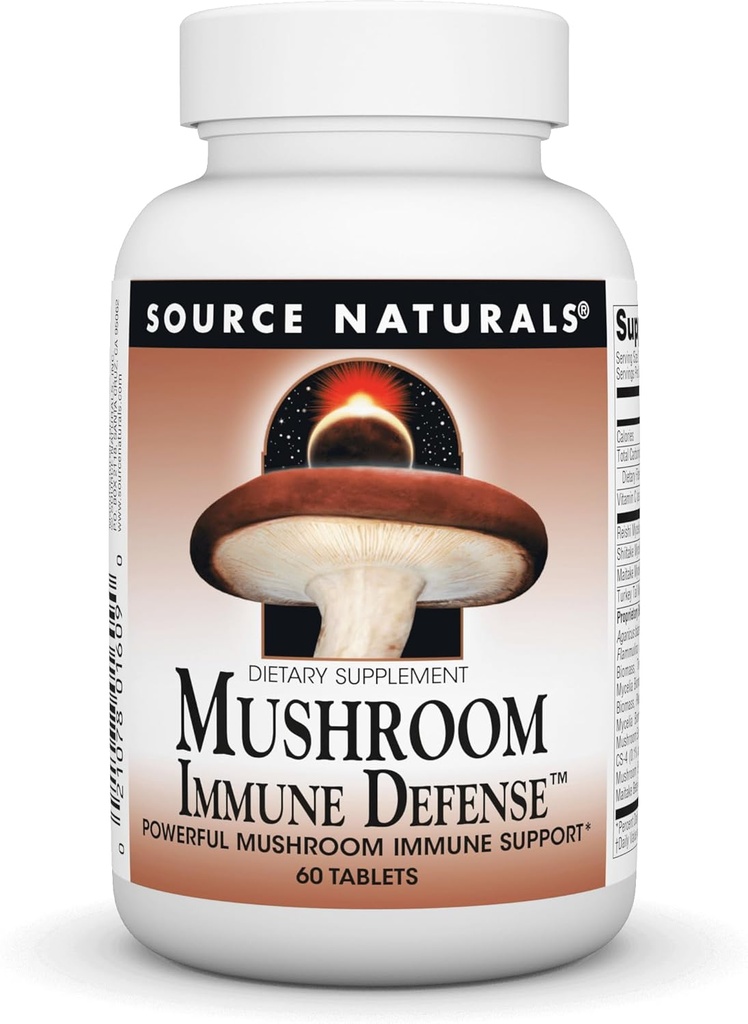 Kilde Naturals Mushroom immunforsvar, Kraftig Mushroom immunstøtte *, 16 Blend Complex - 60 tabletter