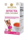 Hyleys Detox Tea for Cleanse - Sort te med ingefær, honning & kanel - 25 Tea Tasker (1 pakke) - Understøtter fordøjelse, Detox & Bloating Relief