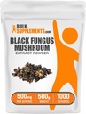 BulkSupplements.com Sort Svampe Mushroom Extract Powder - Wood Ear Mushrooms Powder - Vegan & Gluten Free, 500mg per Serving, 500g (1.1 lbs) (Pack of 1)