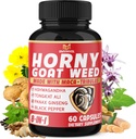BMVINVOL Horny Goat Weed Kapsler med Tribulus, Ginseng, Ashwagandha, Maca, Tongkat Ali, Nettle, Black Pepper - 60 Greve