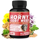 BMVINVOL Horny Goat Weed Kapsler med Tribulus, Ginseng, Ashwagandha, Maca, Tongkat Ali, Nettle, Black Pepper - 60 Greve