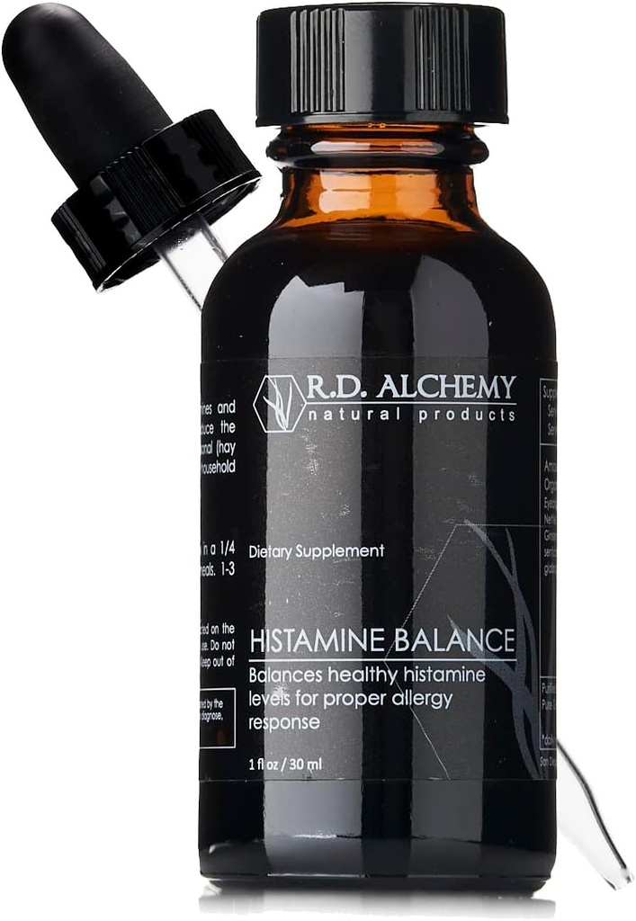RD Alchemy - 100% Natural & Organic Histamine Balance Extract to Balance Sund Histamine Niveauer for Korrekt Allergi Response - Eye Irritation, Runny Næse, Hoste eller Congestion