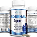 Adrenal Support, Cortisol Manager, Adrenal Sundhed, Opretholde Balancerede Cortisol Niveauer, Stress Relief tillæg med Ashwagandha, L- Tyrosine - 60 kapsler