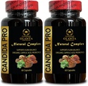 CANDIDA SUPPORT COMPLEX - kapselsyre supplement, candida rense organisk, Understøtter immunfunktion, Gluten Free, immunbooster, Gut Health Supplements - 2 flasker 120 kapsler