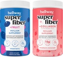Bellway Super Fiber Powder + Frugt, Blandede Berry Super Fiber Powder + Collagen, Jordbær Lemonade