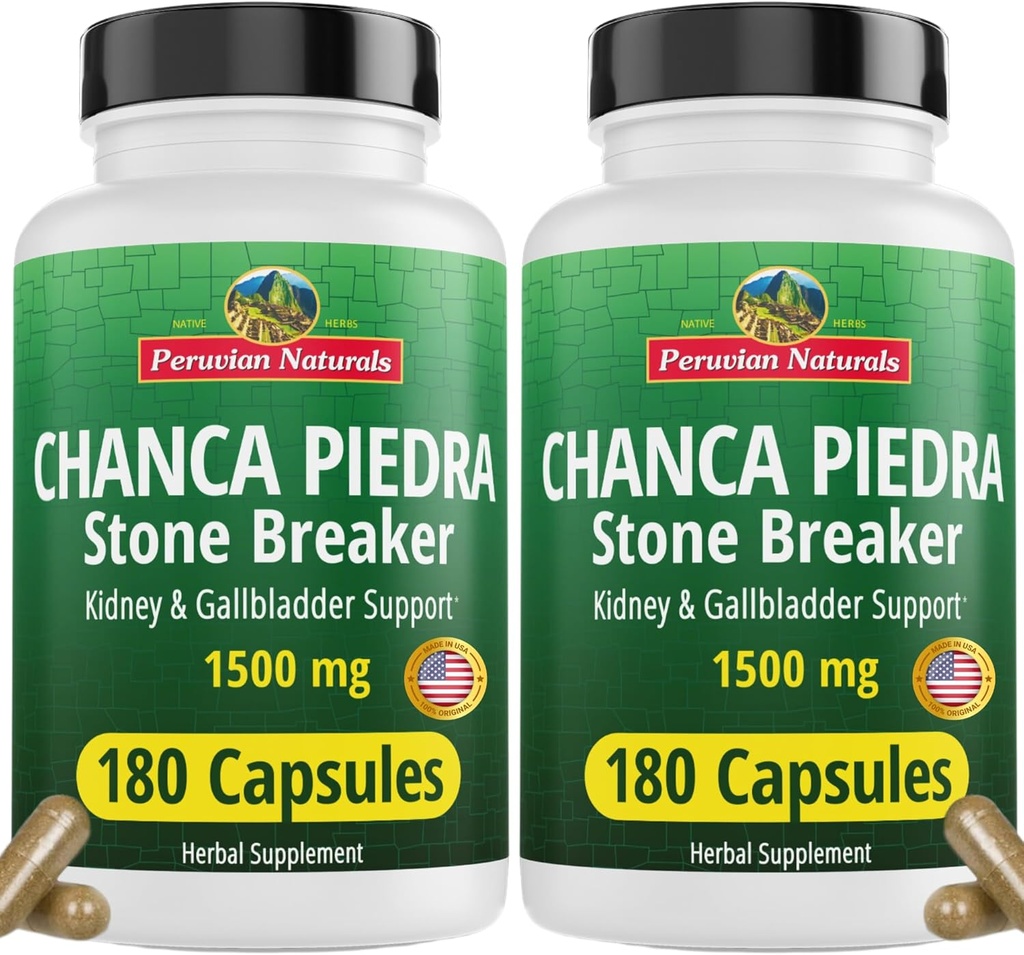 Chanca Piedra 360 Capsules Stone Breaker Nyre Rengøring Detox & Reparation, Gallblære Kosttilskud - All- Natural Vegan Pills Chancapiedra Stonebreaker Nyre Stones Dissolver