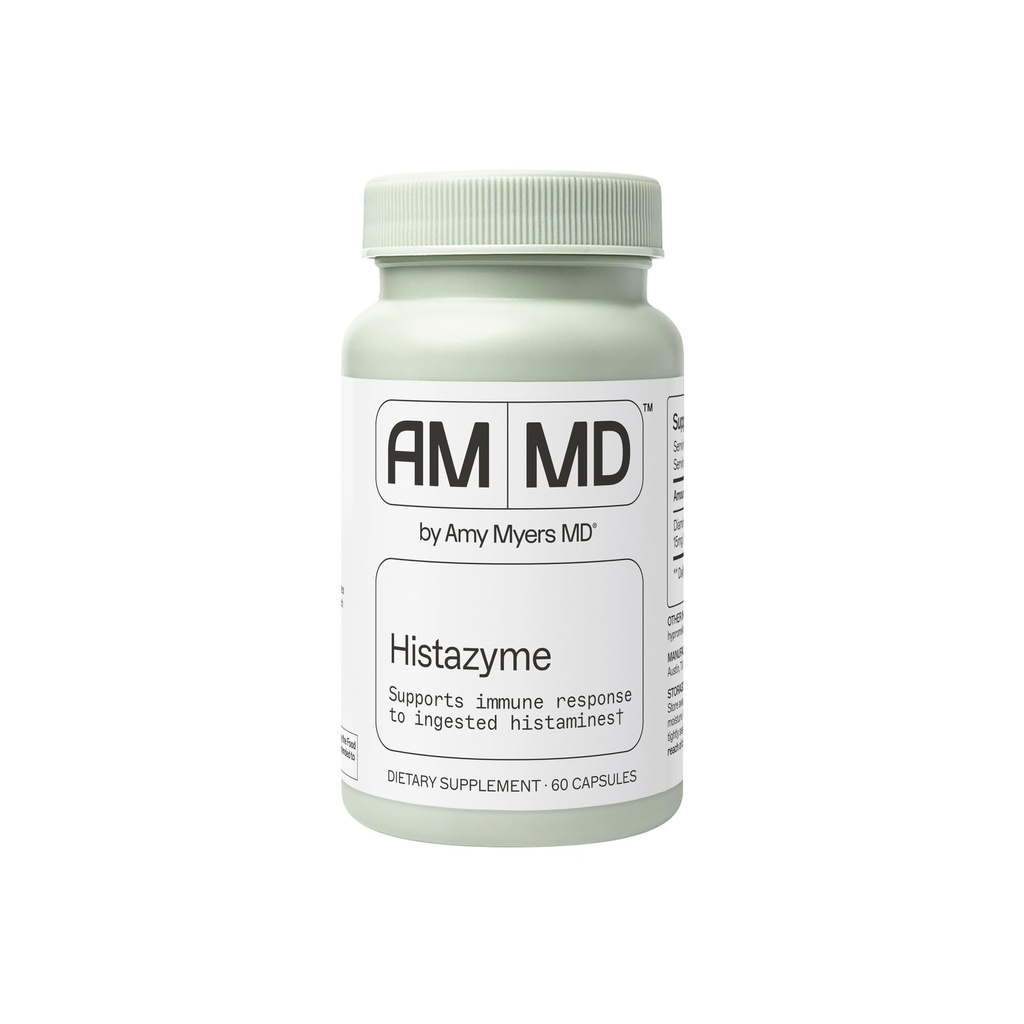 Amy Myers MD Histazyme - Diaminoxidase Dao Enzyme Supplement Histamine Blocker til støtte sund fordøjelse, fødevarer afledt Histamin Intolerance (HI) - 60 kapsler - Flaske