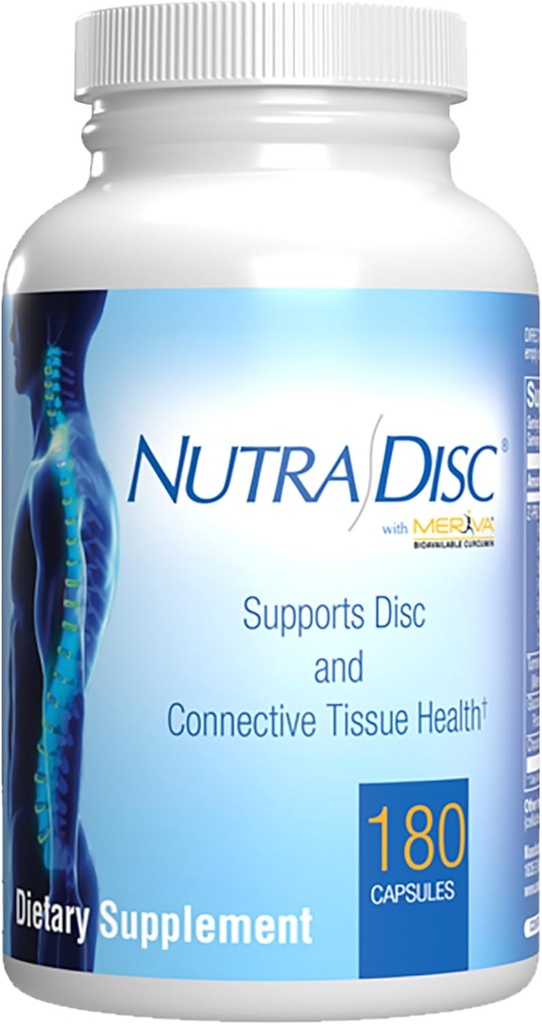 Nutra Disc & Fælles Support - Klinisk Formuleret Restorative Cartiage Ligament og Tendon Supplement med Patenteret Meriva Curcumin & Glucosamin og Chondroitin for voksne - 90 Servering