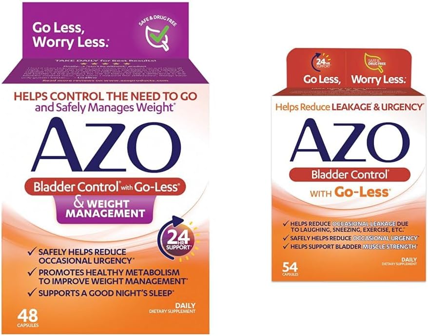 AZO Blogen Control med Go- Mindre ® & Vægt Management Kosttilskud & Blogen Control med Go- Mindre Dagligt supplement