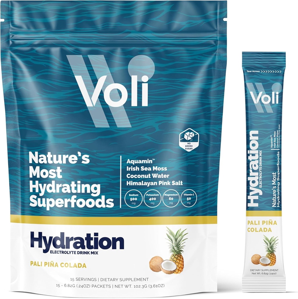 Voli Electrolytes Powder Packets against 124; Ingen tilsat sukker Electrolyte Drink Mix for Hydration