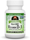 Source Naturals Vegan True, Non- GMO Vitamin D-3, Kosttilskud til immun- og knoglesygdomme *, 2000 IE - 60 kapsler