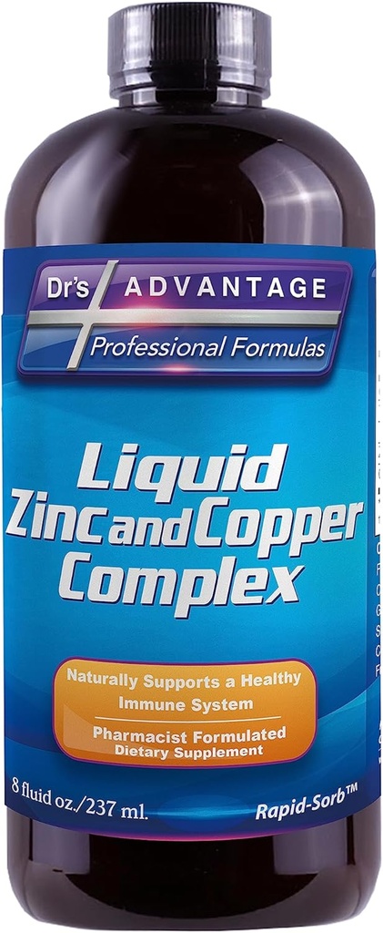 Flydende zink + kobber kompleks 8 oz - 3 Pack - Dr 's Advantage