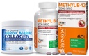 Bronson Marine Collagen Peptider Hydrolyseret protein pulver + methyl B12 5000 mcg vitamin B12 Methylcobalamin