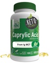 Health Thru Nutrition Captac Acid 600mg 100 Softgels - 124; C8 Octanoic Acid fra Pure 1g MCT Oil - 124; Non- GMO & Soy Free - 124; Support Sund fordøjelse og intestinal sundhed - 124; Keto Friendly