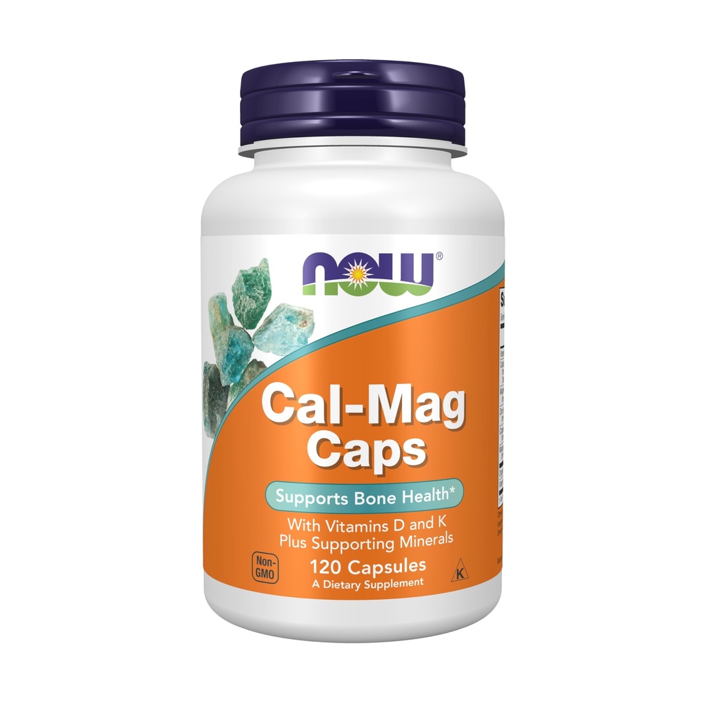 Now Supplements, Cal- Mag med zink, kobber, mangan og D-vitamin, 120 kapsler