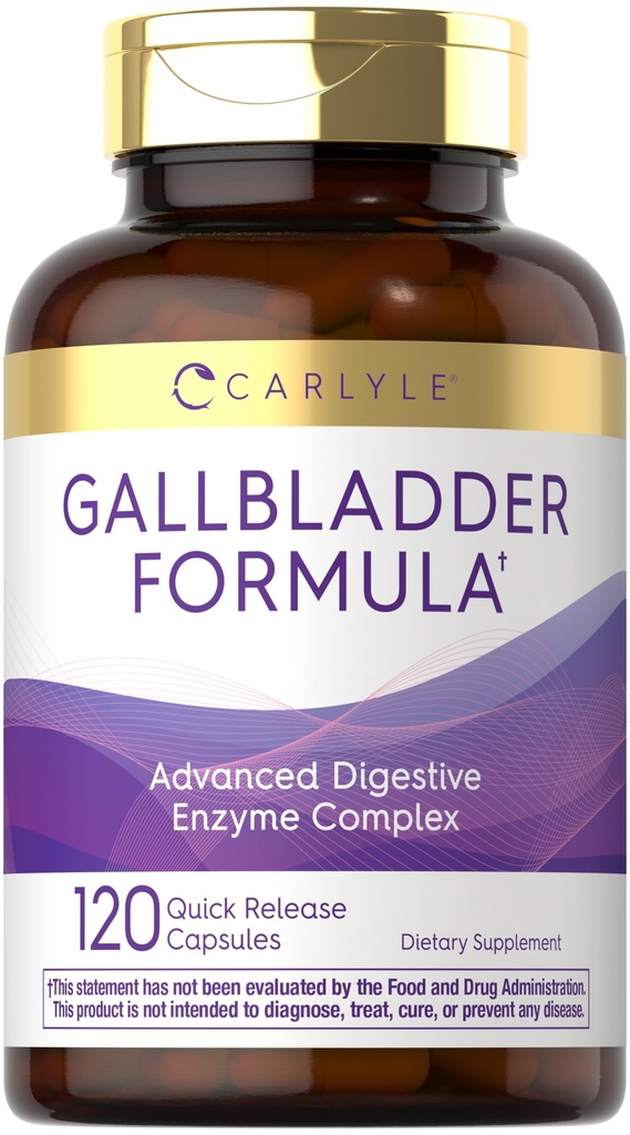 Carlyle Gallblære Supplement: 124; 120 Quick Release Kapsler: 124; Komplet fordøjelseskompleks: 124; Non- GMO & Gluten Free Formel