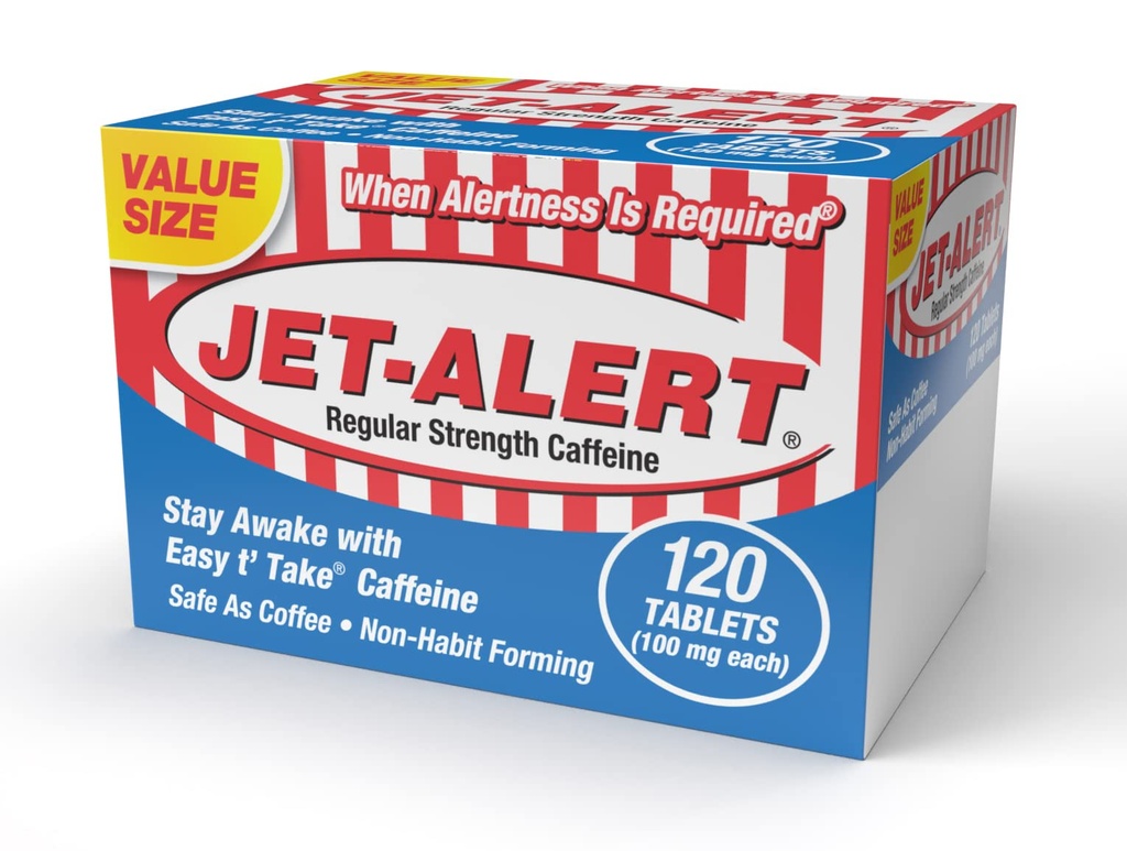 Jet- Alert 100 MG Hver Koffein Tab 120 Tæl