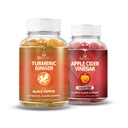BeLive gurkemeje og Apple Cider Vincious Gummies for Inmune Support, Mobility Support, Detox, Rengøring og fordøjelsessygdomme
