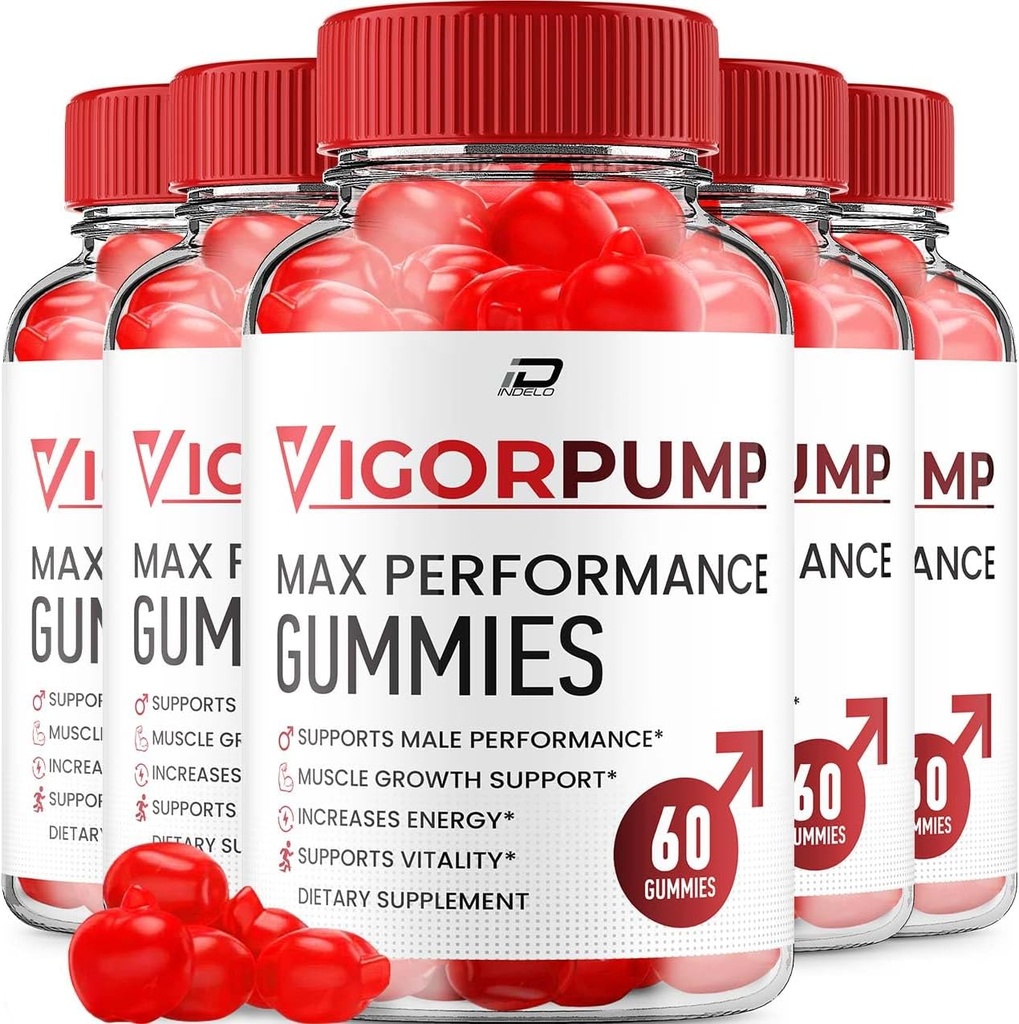 Vigor Pump Gummies for Men - VigorPump Mand Gummies All- Natural Supplement, Pump Vigor Gummies Anmeldelser (5 Pack - 300 Gummies)