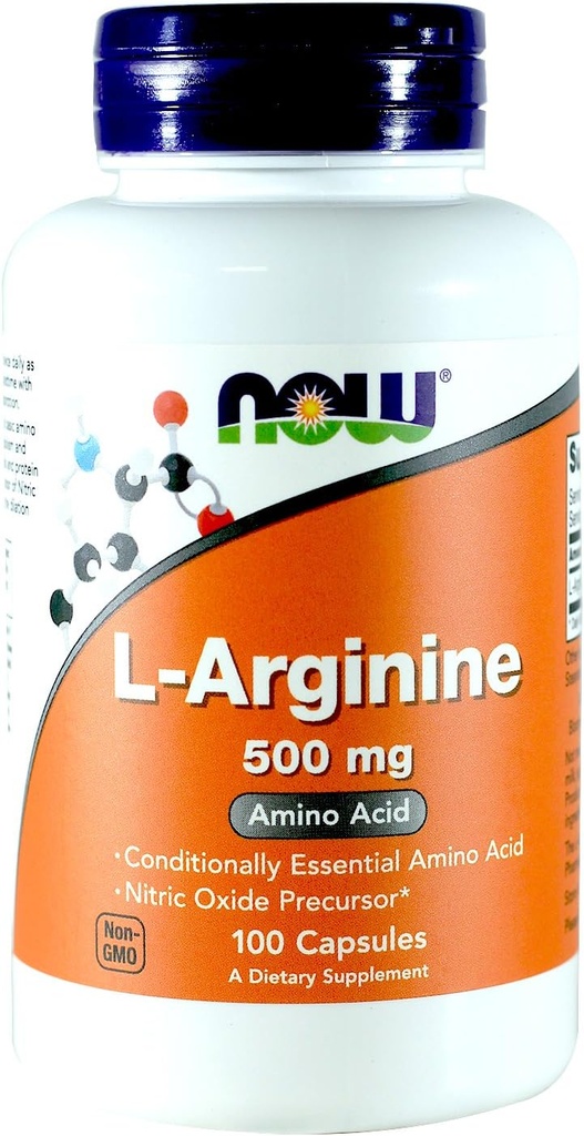 Nu fødevarer Arginin 500mg, 100 kapsler (pakke med 2)