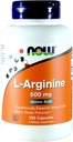 Nu fødevarer Arginin 500mg, 100 kapsler (pakke med 2)